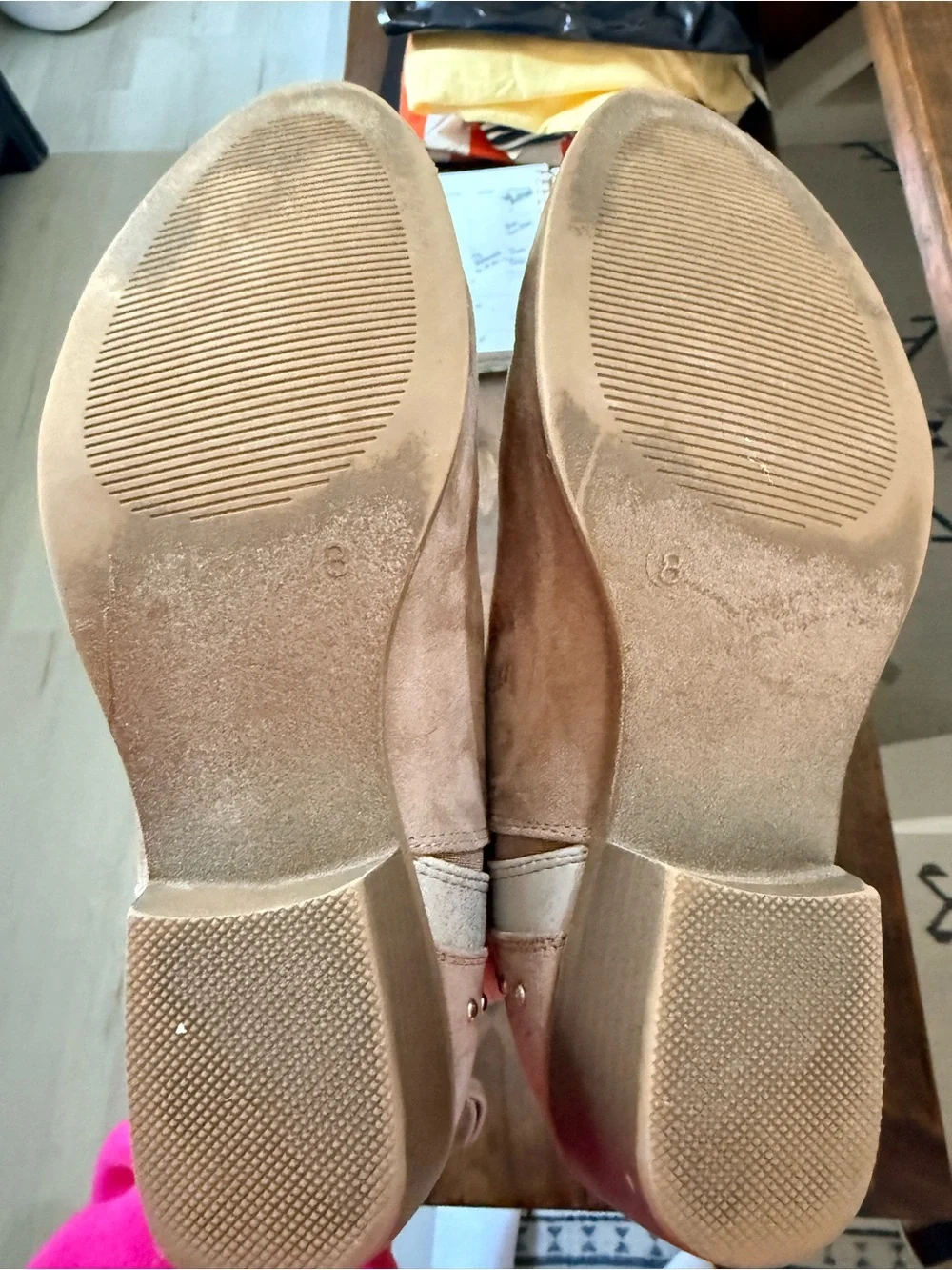 Candie's Beige Suede Ankle Booties